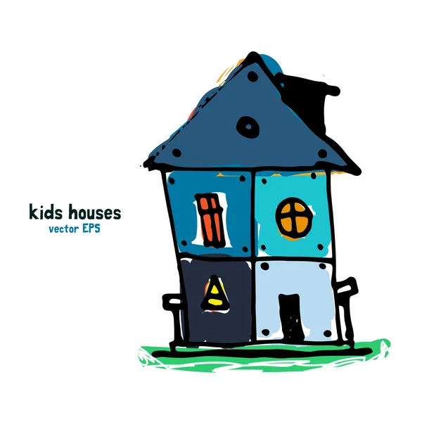 Дитячий стиль будинку ілюстрація вектор — стоковий вектор