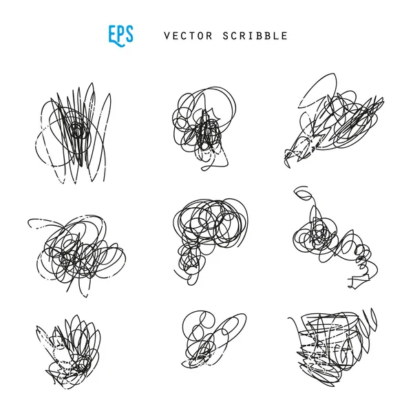 Vektör karalamalar kümesi. Kabataslak çizimler. Tasarım öğeleri.