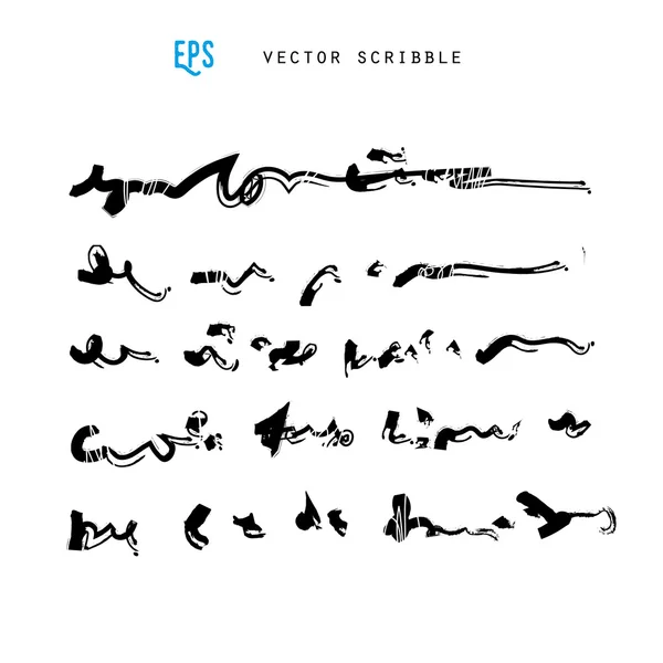 Unbekannte abstrakte Handschrift kritzeln — Stockvektor