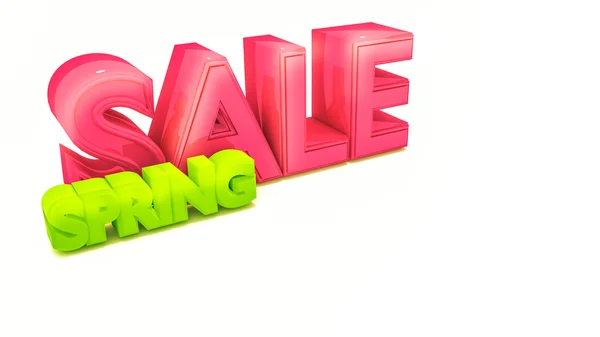 Spring Sale 3d text letters — Stock Photo, Image