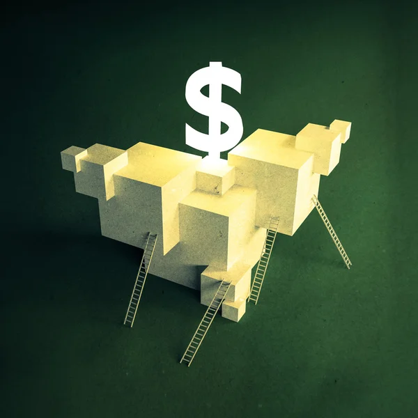 Οικονομικών Δολάριο τέχνης απεικόνισης πράσινης σκιά — Φωτογραφία Αρχείου