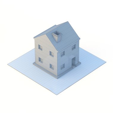 planı render kroki ev proje illüstrasyon