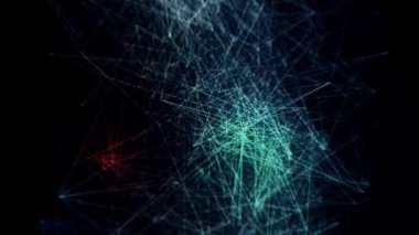 Üçgenler ve ağ soyut mavi yapısı arka plan.