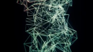 Yeşil yapısı arka plan ağ ve üçgen ile.