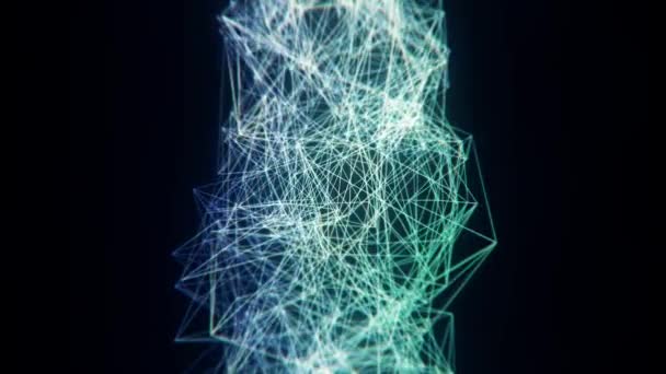 Résumé fond de structure bleue avec triangles et réseau .