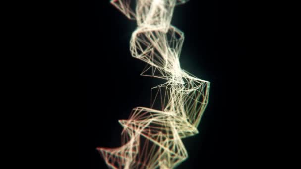 Abstrakt färgad bakgrund med trianglar och nätverk. HD. — Stockvideo