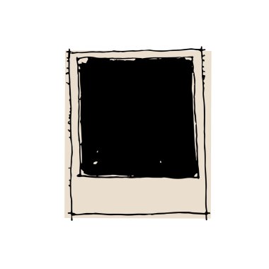 Vintage çizim fotoğraf çerçevesi