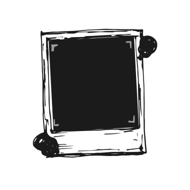 Vintage çizim fotoğraf çerçevesi