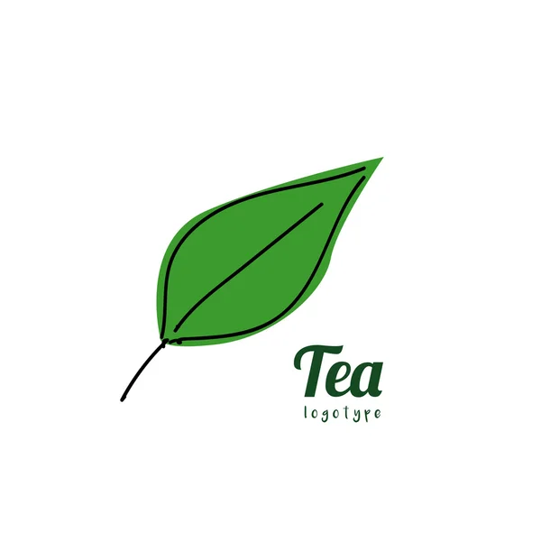 Logotipo del té ilustración conjunto — Archivo Imágenes Vectoriales