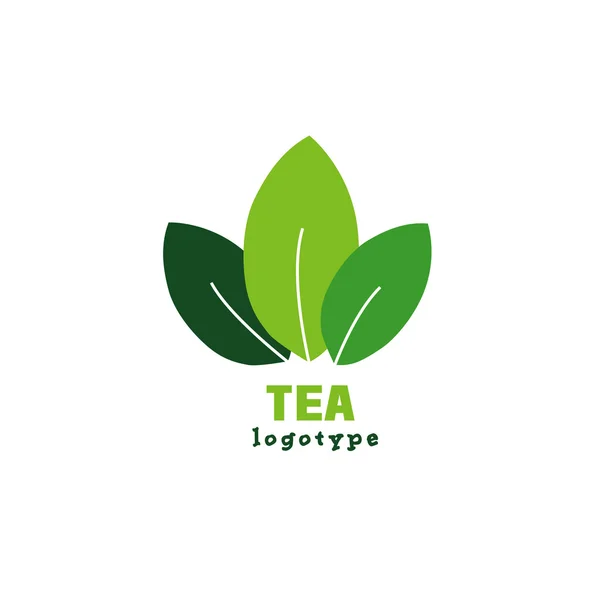 Zestaw ilustracja logo herbaty — Wektor stockowy