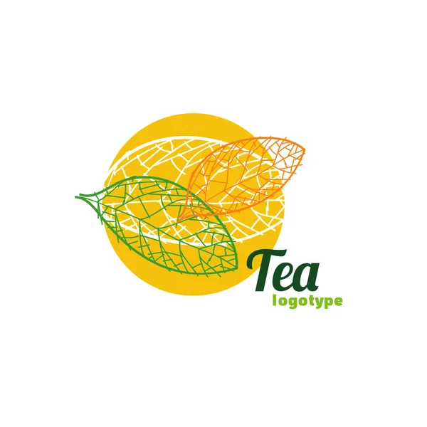 Logotipo del té ilustración conjunto — Vector de stock