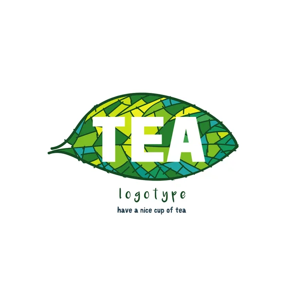 Çay logo resim koymak — Stok Vektör