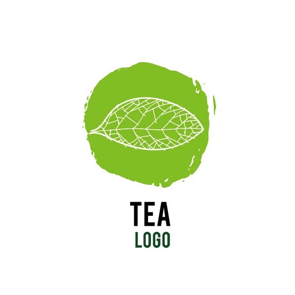 Conjunto de ilustrações do logotipo do chá — Vetor de Stock