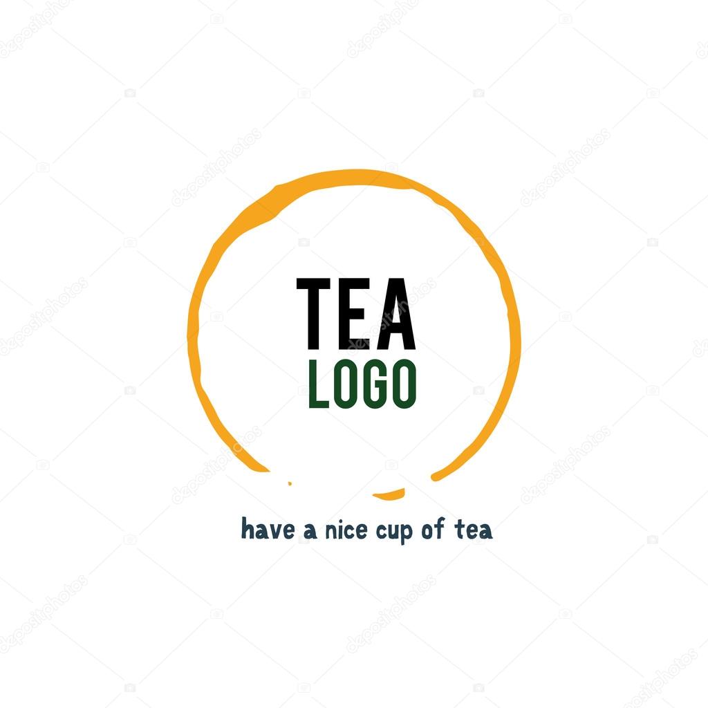 Tea leaf logo vector illustration