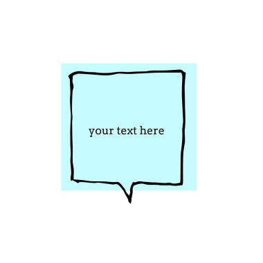 Metin kabarcık vektör çizim