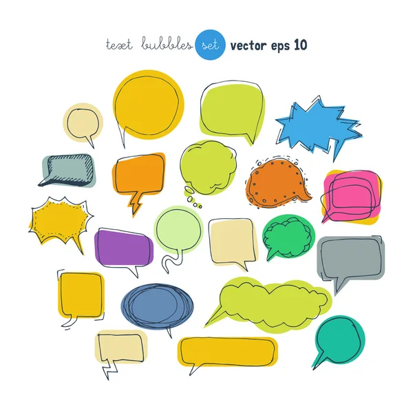 Text bubble vector illustration set — Stock Vector