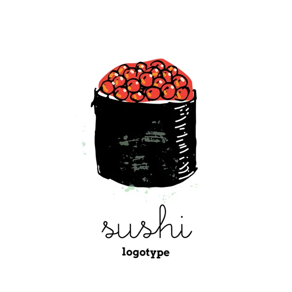 Sushi, Japán élelmiszer logó — Stock Vector