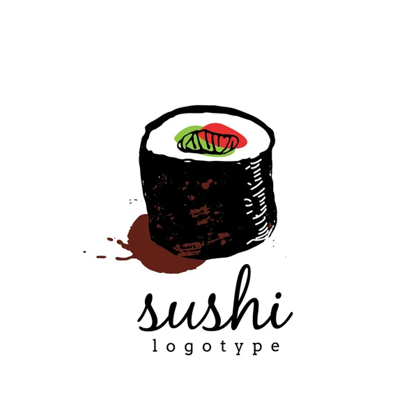 Sushi, logotipo de comida japonesa — Archivo Imágenes Vectoriales