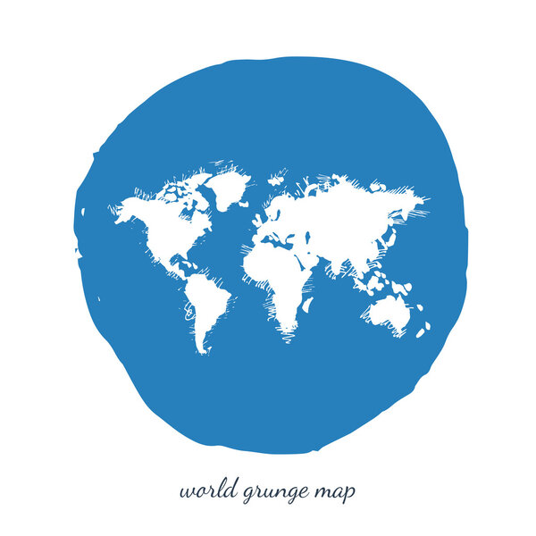 World Map Watercolor, Vector illustration