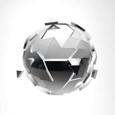 3D render yapısı küre illüstrasyon