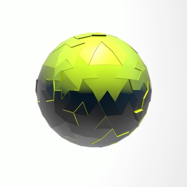 3D render yapısı küre illüstrasyon