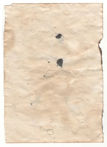 Altes leeres antikes Papier auf weißem Hintergrund — Stockfoto