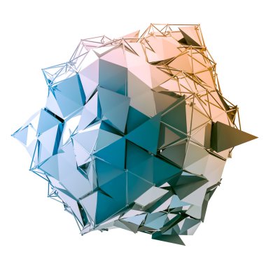 3D render bilgisayar grafik Cg. kristal illüstrasyon yapısı. Bir küme. Benim değişen daha.