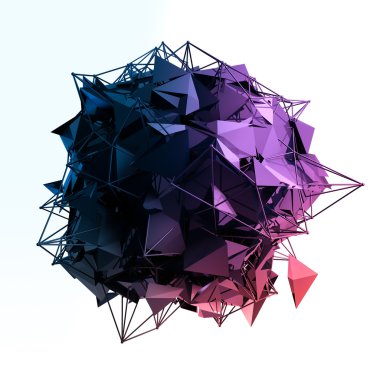3D render bilgisayar grafik Cg. kristal illüstrasyon yapısı. Bir küme. Benim değişen daha.