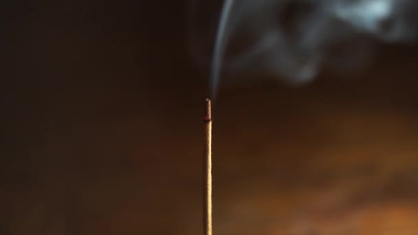 Mediataion incense stick smoking — Stock Video