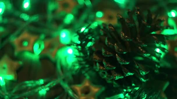 Holiday lights background video — Stock Video