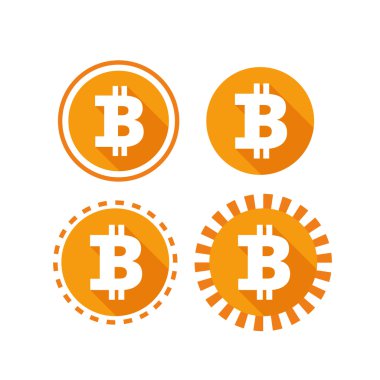 Bitcoin illüstrasyon vektör ayarla