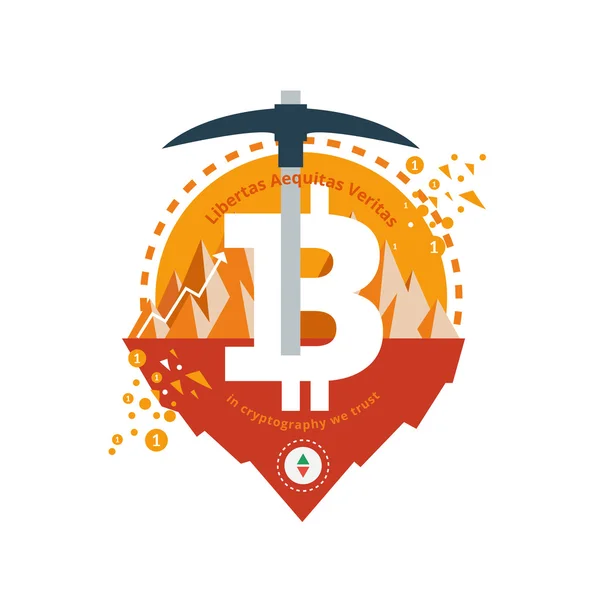 Bitcoin illusztráció vektor — Stock Vector