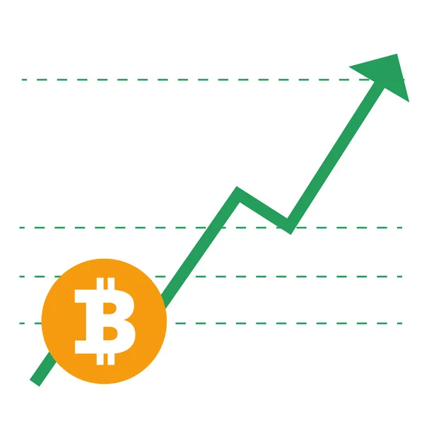 Bitcoin illusztráció vektor — Stock Vector
