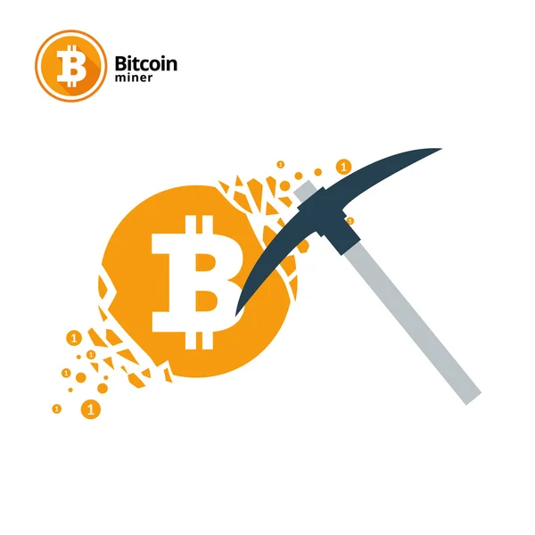 Bitcoin illusztráció vektor — Stock Vector