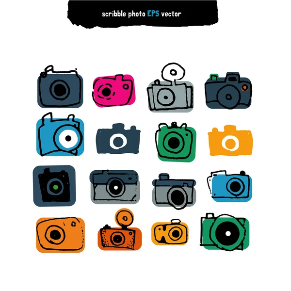 Fotoğrafçılar için Vector Icons set — Stok Vektör