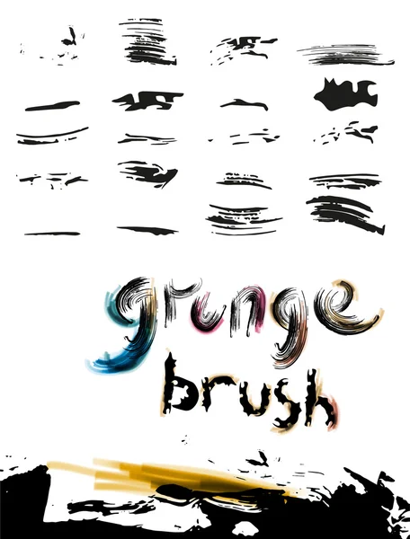 Grunge Brush Set — Stock Vector