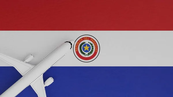 Top Widok Samolotu Rogu Szczycie Flagi Kraju Paragwaj — Zdjęcie stockowe