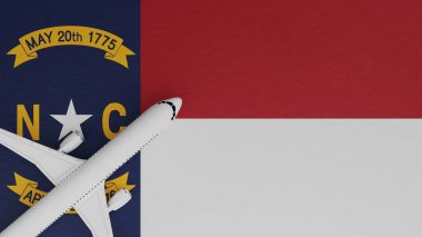 Kuzey Carolina 'nın ABD Bayrağı' nın Köşesindeki Bir Uçağın Tepesinden Aşağı Bakış