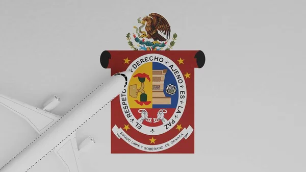 Felülnézetből Egy Sík Sarokban Tetején Zászló Oaxaca — Stock Fotó