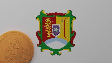 Altın Bitcoin Nayarit bayrağının sol alt köşesinde.