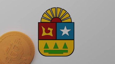 Altın Bitcoin Quintana Roo bayrağının sol alt köşesinde.