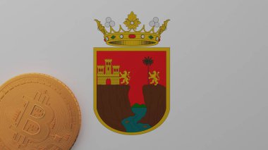 Altın Bitcoin Chiapas bayrağının sol alt köşesinde.