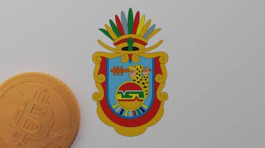 Altın Bitcoin Guerrero bayrağının sol alt köşesinde.