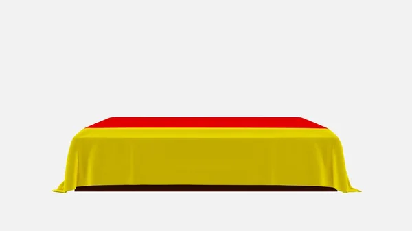 Side View Casket White Background Covered Country Flag Germany — Stock Photo, Image