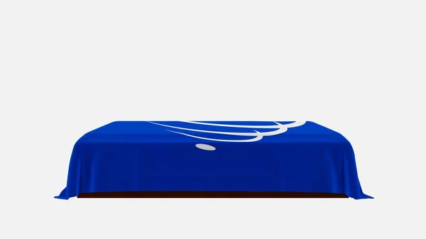 Side View Casket White Background Cover Flag Union South America — стокове фото