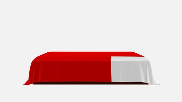 Side View Casket White Background Covered Flag Abu Dhabi — Stock Photo, Image