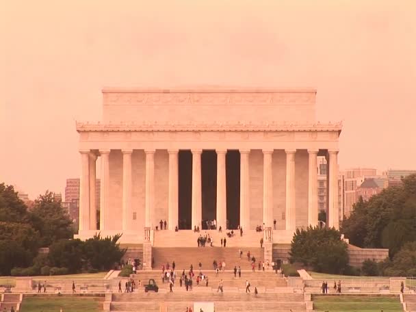 Lincoln-denkmal in washington — Stockvideo