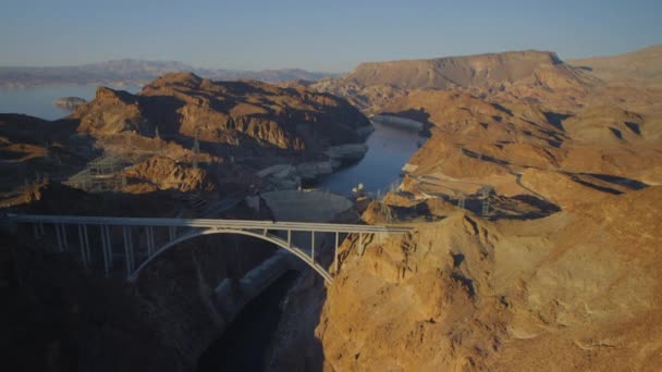 Hooverova přehrada s Lake Mead — Stock video