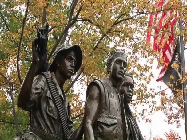 Memorial de veteranos vietnam — Vídeos de Stock