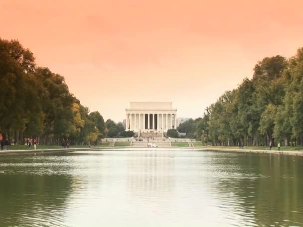 Lincoln Memorial em Washington — Vídeo de Stock